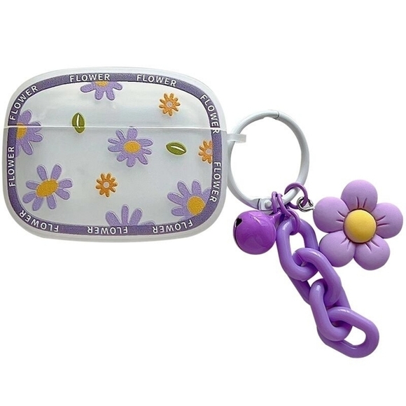 Floral Airpods Case Airpods Pro Case Airpods 3rd Gen Case keychain - Picture 2 of 12